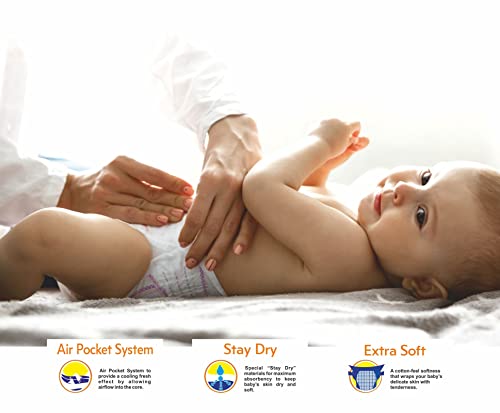 Image of Large,size L Baby Taped Rash Free Diapers - Pack of 5 | 25 Count- New Sweety Bronze Comfort Pack | Leakage Protection, Cottony Soft Absorb Technology