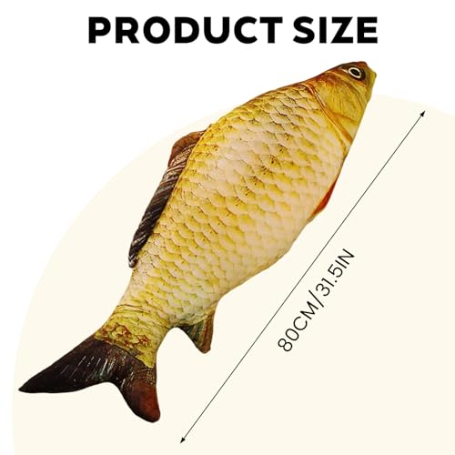 Simulation poisson en peluche 3D moelleuse, oreiller de corps souple - 5