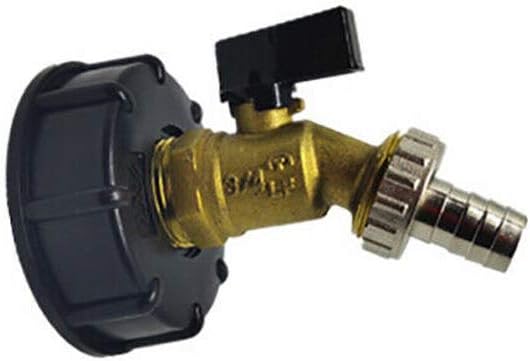 Hose Bibb Anti Siphon Vacuum Breaker, Plumbing FittingIBC Tank Adapter, 2PCS Water Tank Fitting S60X6 IBC Tank Tap to 3/4" Hose Tail(A Type)(Type A)
