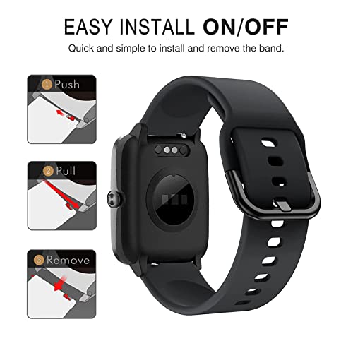 SUGARJAR Strap For ID205L,19mm Silicone Band for Veryfitpro,LETSCOM,Yamay fitness,Letsfit,LIFEBEE,GRV,Willful,Popglory,Blackview,TEMINICE,ID205S ID205G ID215G ID216 SW020 SW023 WF021 WF025 Uwatch3 - Image 6