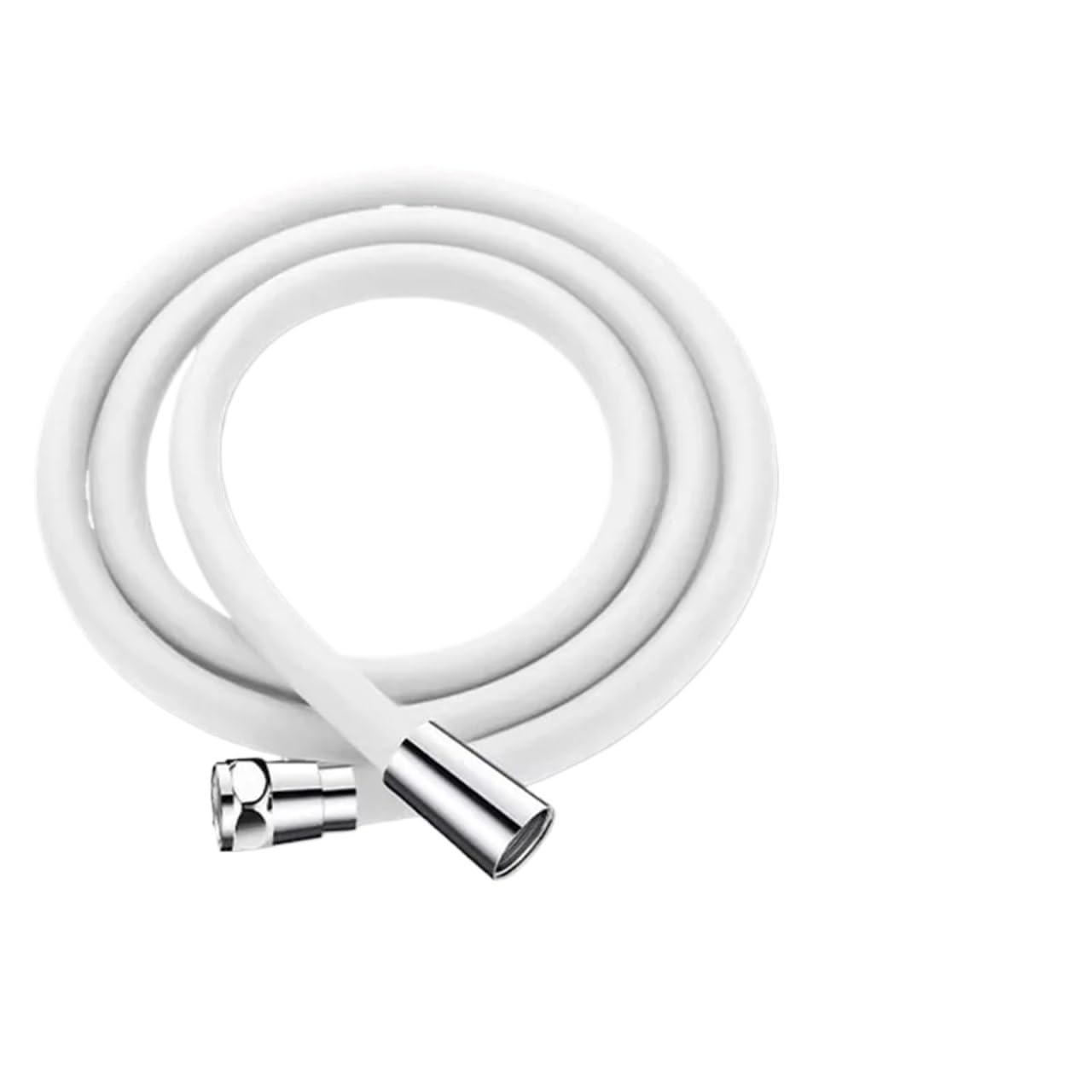 Shower Hose 1.5/2 Soft Silicone Shower Head Hose Flexible Anti Winding Explosion-Proof Bathroom Faucet Extension Pipe(White,2.0M)