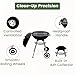 BBQ Grill Patio Portable Charcoal Kettle BBQ Garden Camping Caravan Outdoor Barbecue With Cooking Utensils Tools & Cover heels Stand Ball Rounded Bbq on wheels Black 43.5 cm Stainless Steel