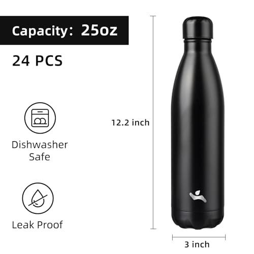 Image of Konokyo 24 Pack 25 oz Insulated Stainless Steel Water Bottle