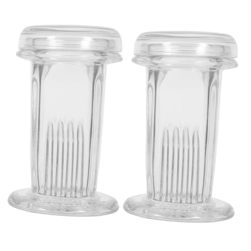Bocal en verre de coloration vertical avec couvercle rond - 2