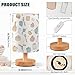IBGIKWH Cartoon Baking Tools Cake Bedside Table Lamp Small Desk Lamps Linen Fabric Shade Decorative Nightstand Lamp LED with USB Port Wood Base for Bedroom Living Room