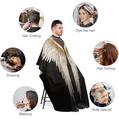 Capa para corte de cabello Angel Wing impermeable ajustable miniatura 3
