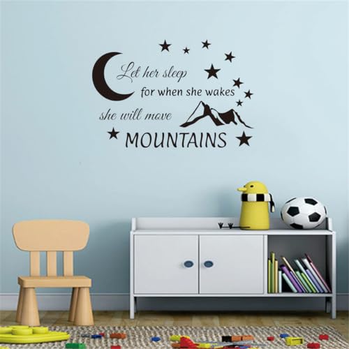 Vinilo decorativo Let Him Sleep 24x16 pulgadas negro