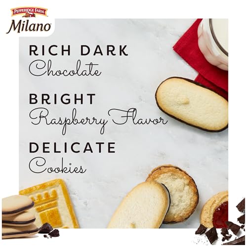 Image of Pepperidge Farm Milano Cookies,Raspberry Chocolate,7 oz. Bag,(Pack of 2)