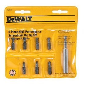 Assortiment de 7 embouts DEWALT DW2102 avec porte-embout magnétique pour visseuse