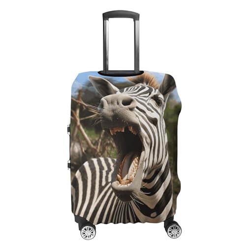 Funny Zebra Luggage Cover Elastic Suitcase Protector Case Anti-Scratch Washable Baggage Covers Protector For Traveling, Aircraft Consignment XL4