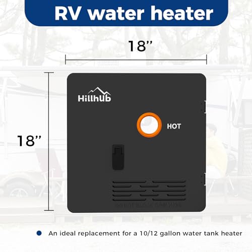 Hillhub 18 x 18 Inches RV Water Heater Black Door (ONLY DOOR). Door Kit for Hillhub RV Water Heaters, Electrolytic Plate, Electrostatic Powder Coating Technique