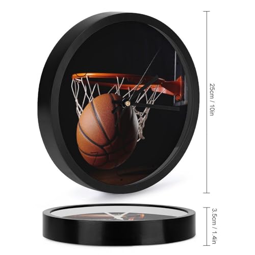 Horloge murale à piles basket-ball silencieuse et grande