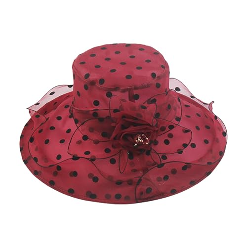 Kirchenhut für Damen schwarzer Fascinator Braut Teeparty Hochzeitshut mit breiter Krempe Wanderhut Herren Wasserdicht (A M) Kirchenhut für Damen schwarzer Fascinator Braut Teeparty Hochzeitshut mit breiter Krempe Wanderhut Herren Wasserdicht (A M)