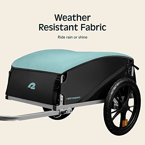 image for Retrospec Rover Hauler Bike Cargo Trailer - Foldable Frame with Weathe