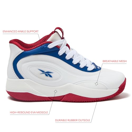 Image of Reebok Open Gym Kids Basketball Shoes for Boys and Girls Sneakers Size Big and Little Kid 11 to 7