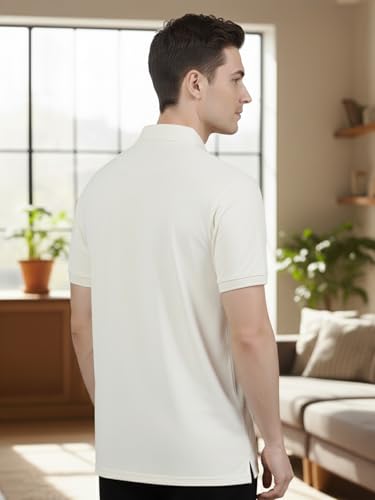 Image of Lux Cozi Men's Cotton Blend Polo T-Shirt with Chest Pocket | Collar T-Shirts for Men | Half Sleeves | Plain - Regular Fit (Pack of 2)