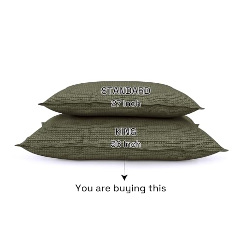 Image of Wakefit 100% Cotton Pillow Cover Set of 4 | 200 TC Soft & Breathable Pillow Cases | King Size 19 x 36 Inch | Skin Friendly, Durable & Gentle Machine Washable | Chintz