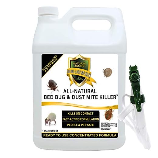 Bed Bug & Dust Mite Killer Natural Spray Treatment for Mattresses, Covers, Carpets & Furniture - Fast Extended Protection. Pet & Kids Safe - No Toxins or Chemicals 128 oz Gallon