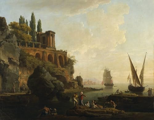 Tableau paysage imaginaire de Claude Vernet impression sur toile 60x90cm