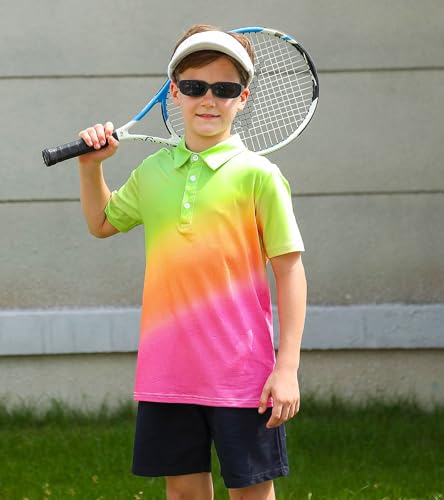 Image of uideazone Boys Polo Shirts Dry Fit Performance Golf Short Sleeve Casual School Uniform Size 5-14