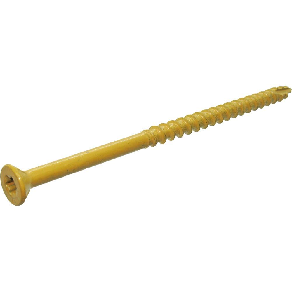 Grip-Rite L4STT1 PrimeGuard Plus #10 x 4 Tornillo de madera a madera, bronceado, caja de 1 libra