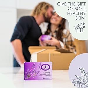 Carolina Castile Soap Vegan Lavender Castile Bar Soap – 6 Bars of Natural Soap for Men, Women, and Kids – Gentle, Hydrating Castile Soap Bars with Organic Cocoa Butter and Olive Oil, 5 Oz. Each Carolina Castile Soap Vegan Lavender Castile Bar Soap–6 Bars of Natural Soap for Men Women and Kids–Gentle Hydrating Castile Soap Bars with Organic Cocoa Butter and Olive Oil 5 Oz Each