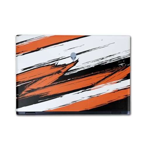 Image of Laptop Skin Compatible with Alienware M16 R2 (2024) - Grunge Orange - Premium 3M Vinyl Protective Wrap Decal Cover - Easy to Apply | Crafted in The USA by MightySkins