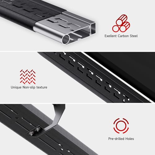Estribos de acero carbono para Chevy Silverado 2019-2026 miniatura 4