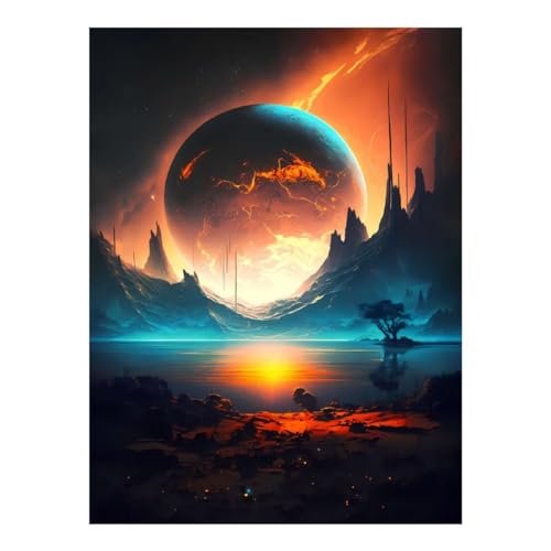 Kit peinture diamant planétaire POLIUAWS pour vaincre le stress par l'art créatif