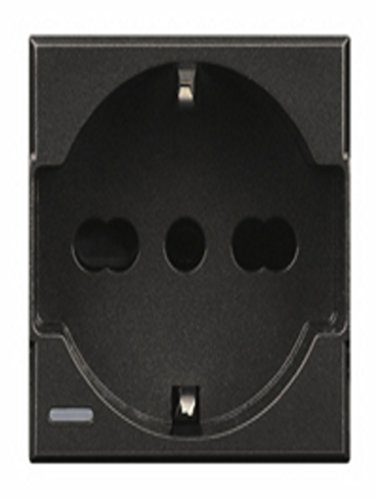 Bticino Axolute donker HS4140/16 stekker STD, Duits/Italiaans