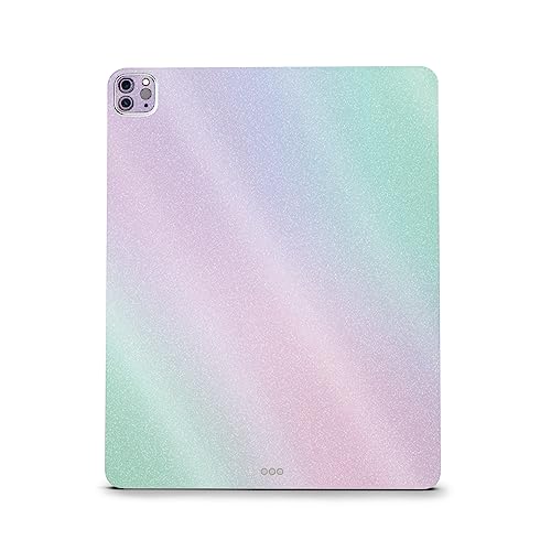Image of MightySkins Carbon Fiber Skin Compatible with Apple iPad Pro 12.9 inch M2 6th Gen (2022) Full Wrap Kit - Cotton Candy | Protective, Durable Textured Carbon Fiber Finish | Easy to Apply | Made in The USA