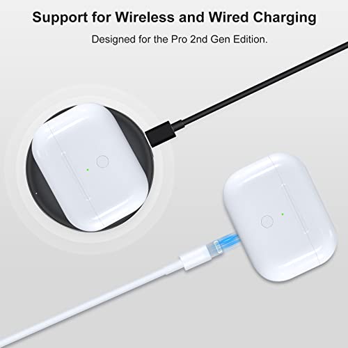 Compatible For Airpods Pro 2 Generation Charging Case Replacement, Compatible For Wireless Airpods Pro 2 Charger Case With Bluetooth Pairing Sync Button #TOP4