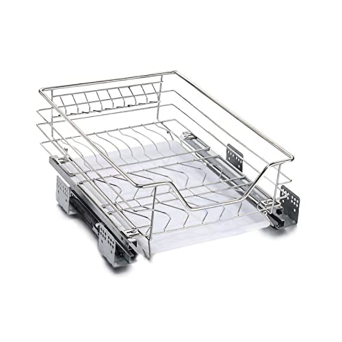 Étagère à épices métallique double niveau pour meuble de cuisine