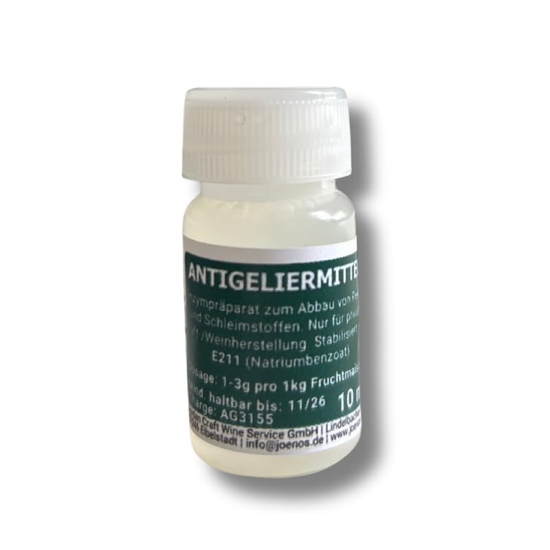 Kitzinger Antigeliermittel - Antigel Enzym-Präparat zum Abbau von Pektin und Schleimstoffen bei der Entsaftung von Früchten von Exclusiv Handel Aachen 10 ml