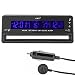 OLLGEN Multifunctional 4 in 1 Car Digital Clock in/Out Thermometer Voltage Monitor with Stand and Magic Tape