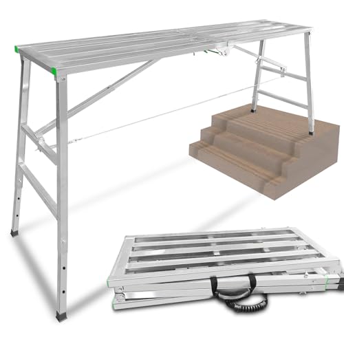 Folding Scaffolding Platform with Adjustable Leg Height