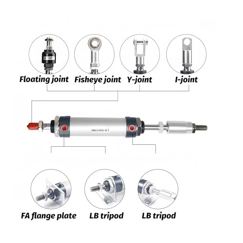 Vérin pneumatique double effet MAL anti usure bore 32mm course 40mm - 5