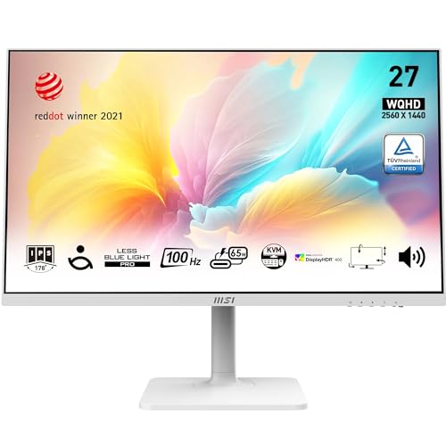 MSI 27インチWQHDモニター　Modern MD272QPW Modern MD272QPW | Best Business Monitor 27 inch| Be Your