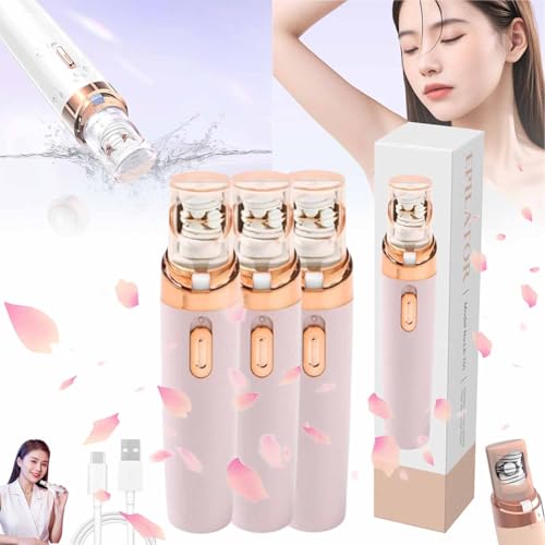 Epilatore per la rimozione dei peli del viso, Pluxy Epil Pro 3.0, epilatore per il viso da donna, epilatore Pluxy Epil Pro 3.0, epilatore ricaricabile senza fili 2 in 1 (3 pezzi)