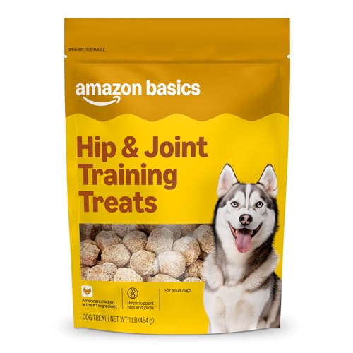 Amazon Basics Chicken Flavor Hip & Joint Training Treats for Dogs 1 lb. Bag (16 oz) (Previously Wag)