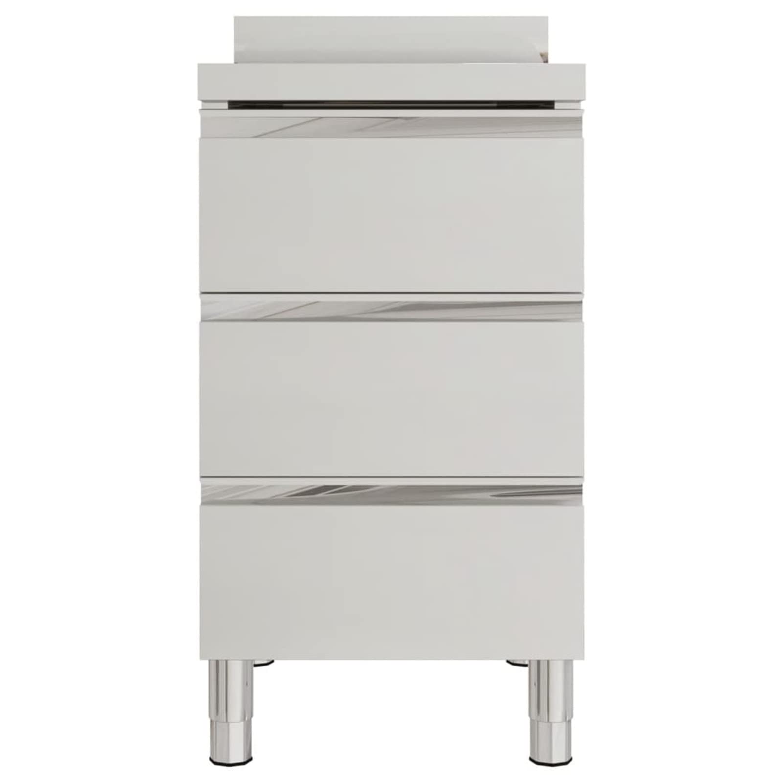 Homgoday Armadietto da cucina commerciale con 3 cassetti in acciaio inox, armadio con 3 cassetti, armadio da cucina per sala da pranzo, soggiorno, ristorante, hotel