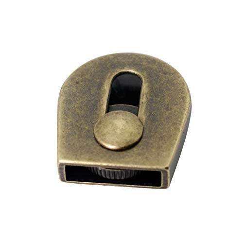 iHYAO Metal Wheeled Cord Lock Stopper,Cord Locks For Drawstrings，Rope (Antique Brass，6 PCS)