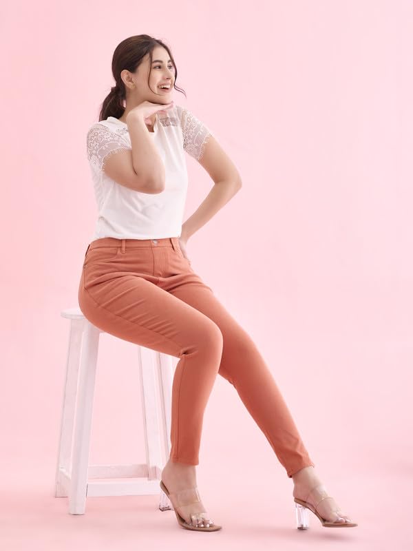 Image of GO COLORS Women Mid Rise Premium Straight Jeans