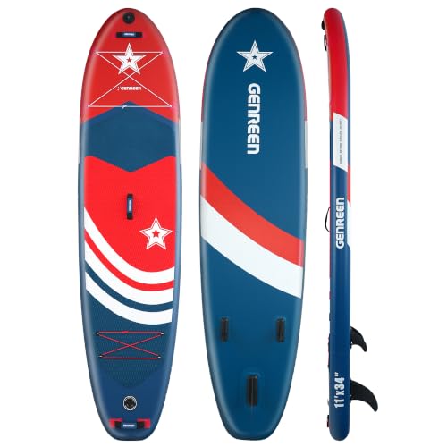 GENREEN 11' x 34" Inflatable Paddle Board