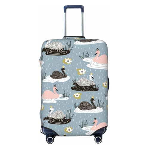 Swan Princess On Lake Travel Luggage Covers - Elasticity Suitcase Covers Protector for Luggage 18-32 Inch