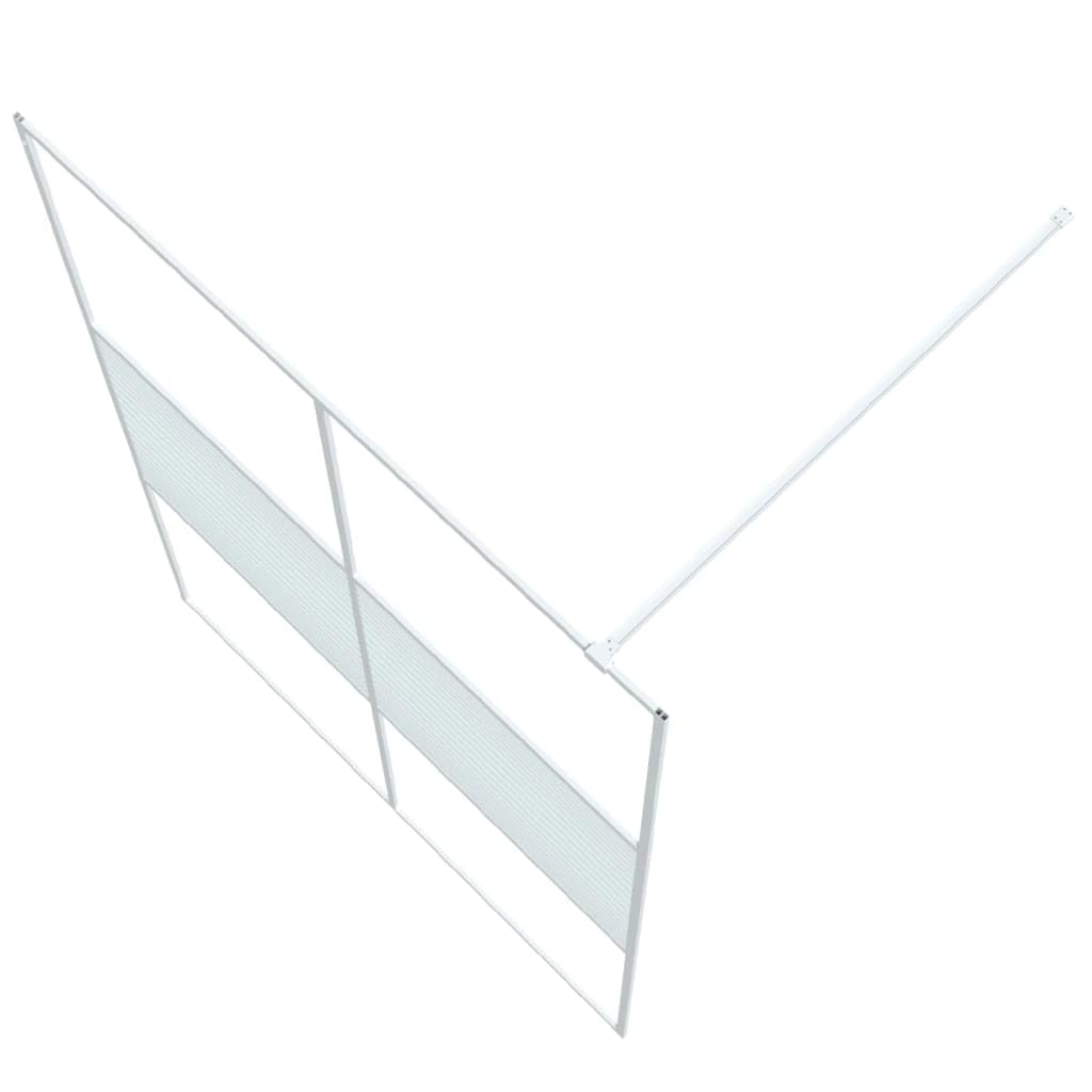 vidaXL Mampara de ducha de cristal templado (140 x 195 cm), color blanco