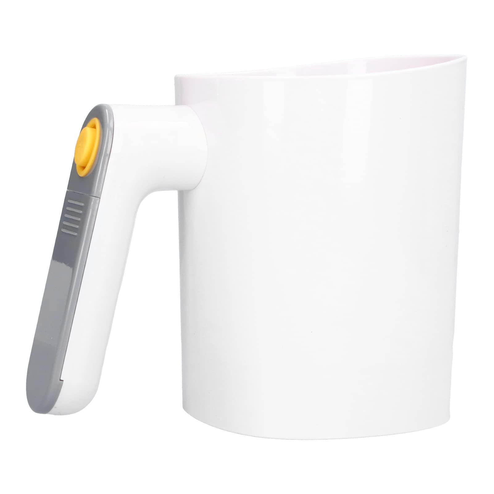 Tamiz de harina eléctrico de mano con forma de taza, tamiz de polvo de acero inoxidable para hornear en casa, cocina, harina, azúcar glas con 2 modos, diseño fácil de limpiar