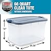 Amazon.com: Rubbermaid Roughneck Clear 66 Qt/16.5 Gal Storage ...
