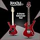 Rocktile Sidewinder E-Gitarre - Rocktile Heavy-Series - Korpus: Linde - 2 Humbucker Tonabnehmer - 22 Bünde - FR-Style Tremolo - Rot