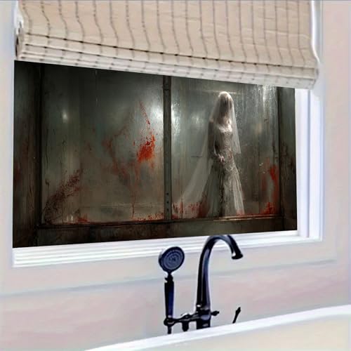 Vinilo Decorativo Halloween Novia Fantasmal 39.3x17.7 pulgadas miniatura 6
